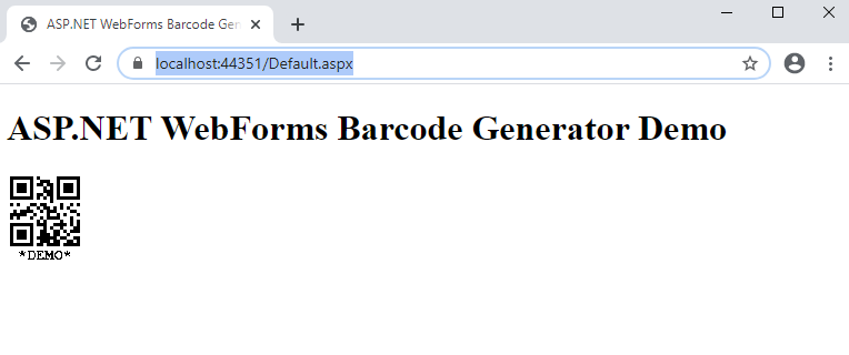 Barcode generation result in ASP.NET WebForms application